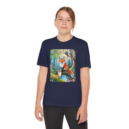 Mischievous Fox Youth Competitor Tee – Forest Fun & Whimsical Adventure