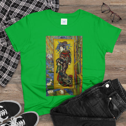 Courtesan (after Eisen) by Vincent van Gogh Women's Midweight Cotton Tee
