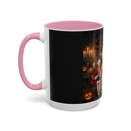 🌙🎃 The Moonlit Pumpkin Parlor Colorful Mug – Elegant Halloween Charm