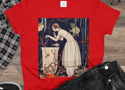 L'Etourdissant Petit Poisson (The Dazzling Little Fish) by George Barbier Women's Midweight Cotton Tee