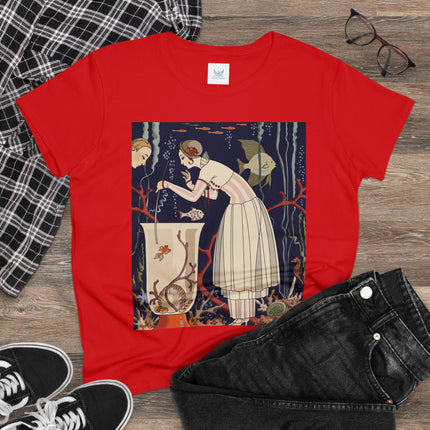 L'Etourdissant Petit Poisson (The Dazzling Little Fish) by George Barbier Women's Midweight Cotton Tee