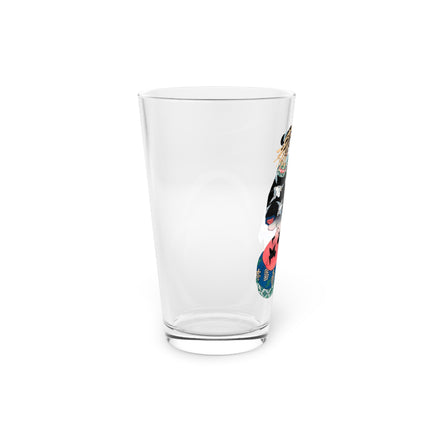 Japanese Woman by Keisai Eisen Glass, 16oz