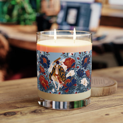 🎭🌺 The Golden Harlequin Garden Dancer Scented Candle – Art Deco Floral Fantasy