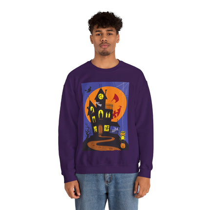 Halloween Night at the Haunted House Unisex Heavy Blend™ Crewneck Sweatshirt