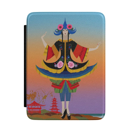 Kabuki Dancer at Twilight Kindle Case – Elegant Performance & Vibrant Fantasy