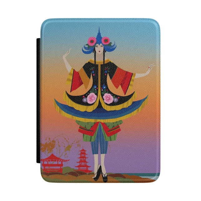 Kabuki Dancer at Twilight Kindle Case – Elegant Performance & Vibrant Fantasy
