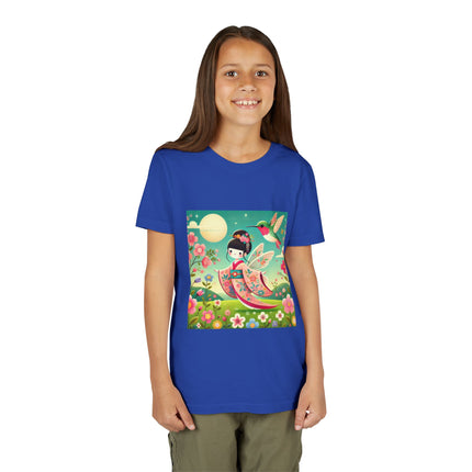 Geisha Fairy and the Hummingbird Blossom Youth Short Sleeve Tee