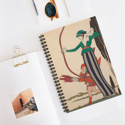 L'Arc Rouge by George Barbier Spiral Notebook - Ruled Line