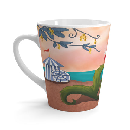Mermaid with Parasol and Cupid by George Barbier Latte Mug