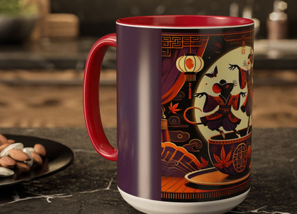Theatrical Halloween Mice on Teacup Colorful Mugs (11oz, 15oz)