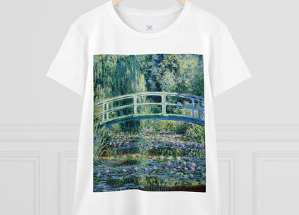 Water Lilies and Japanese Bridge by Claude Monet Women's Midweight Cotton Tee