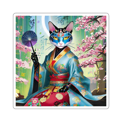 Cyberpunk Geisha Kiss-Cut Stickers (4 Sizes)