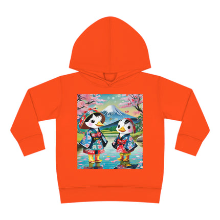 Rainy Day Ducks Toddler Pullover Fleece Hoodie