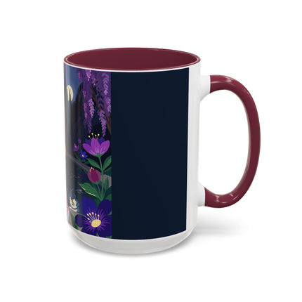 The Moonlit Garden Serenade Colorful Mugs – Art Deco Musical Elegance