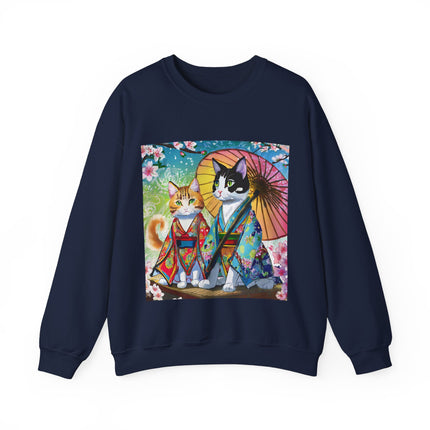 Kimono Kitties Unisex Heavy Blend™ Crewneck Sweatshirt