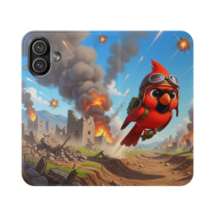 🐦✈️ The Cardinal Dive Bomber Flip Case – Bold Flight & Fearless Adventure