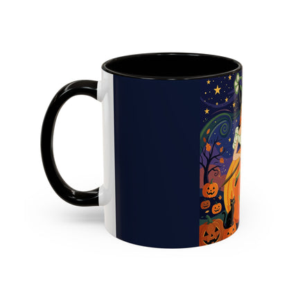 🧙‍♀️🎃 The Witch Of Pumpkin Moon Hollow Colorful Mug – Whimsical Halloween Magic