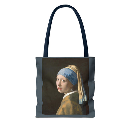 Girl with a Pearl Earring by Johannes Vermeer Tote Bag (AOP)