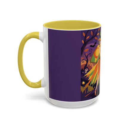 🎃🧙 The Witch Of Jack-O'-Lantern Hollow Colorful Mug – Whimsical Halloween Charm