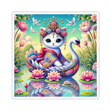 Geisha Kitten’s River Voyage Kiss-Cut Stickers (4 Sizes)