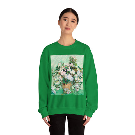 Roses by Vincent Van Gogh Heavy Blend™ Crewneck Sweatshirt