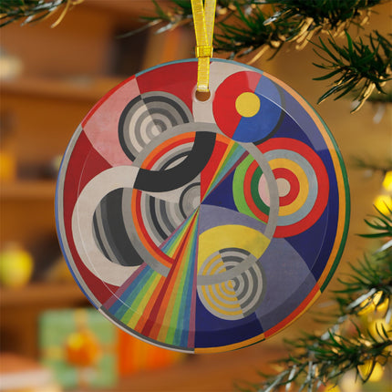 Rythme No. 1 by Robert Delaunay Glass Ornament Glass Ornament