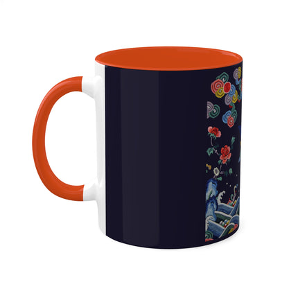 Rank Badge with Mandarin Duck Colorful Mugs, 11oz