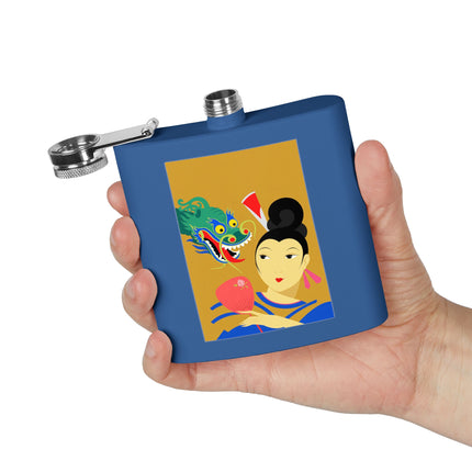 Dragon Fan Flask – Bold Chinese Fantasy & Elegant Strength