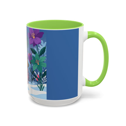 🌹❄️ The Holly Rose Of Winter Colorful Mug – Art Deco Christmas Garden