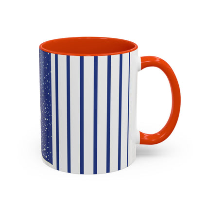 Snowman in Falling Snow Colorful Mugs (11oz, 15oz)