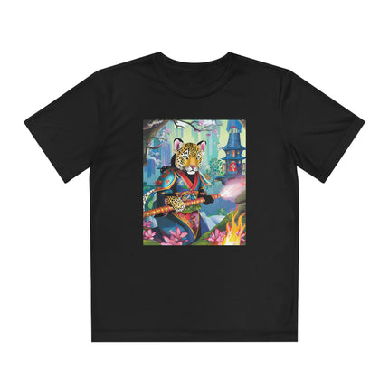 Cyberpunk Leopard Youth Competitor Tee