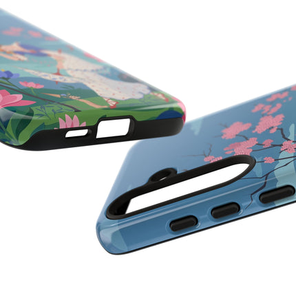 🌸☂️ The Lady Of The Falling Blossoms Phone Case – Art Deco Garden Whimsy