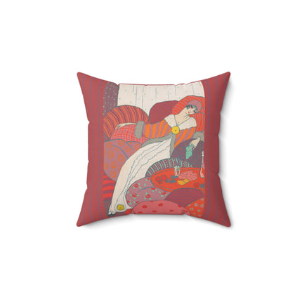 Les Coussins by Georges Lepape Spun Polyester Square Pillow