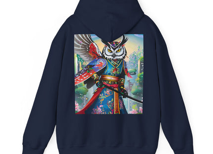 Cyberpunk Samurai Owl – Heavy Blend™ Hooded Sweatshirt