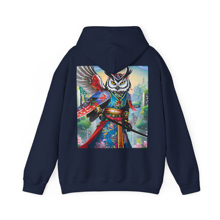 Cyberpunk Samurai Owl – Heavy Blend™ Hooded Sweatshirt