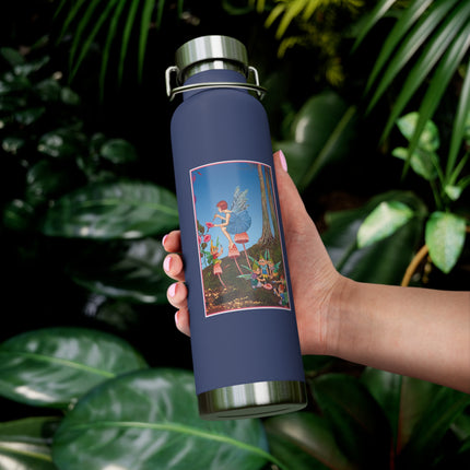 Periwinkle Painting the Petals by Ida Outhwaite Copper Vacuum Insulated Bottle, 22oz