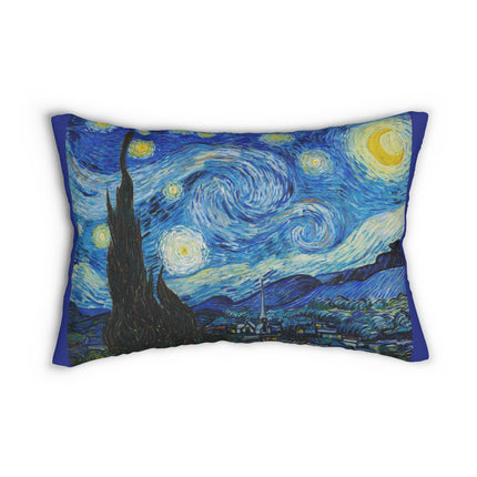 The Starry Night by Vincent Van Gogh Spun Polyester Lumbar Pillow