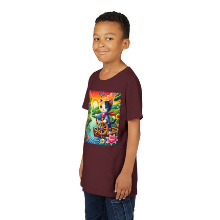 Sailor Kitten’s River Adventure Youth Short Sleeve Tee