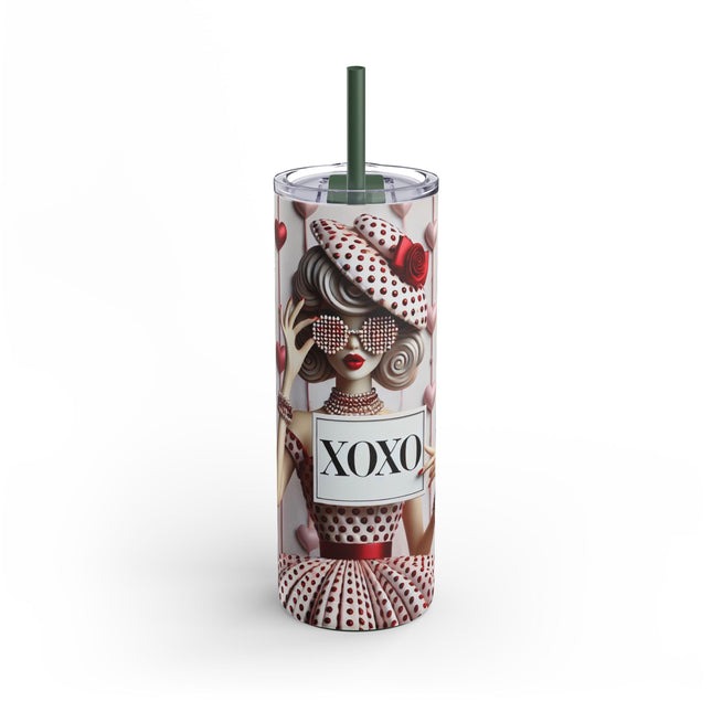 Fashionably Yours, XOXO Skinny Matte Tumbler, 20oz