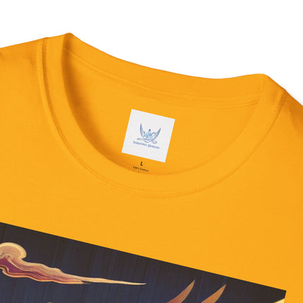 Flame-Winged Horse at Sunset Softstyle T-Shirt