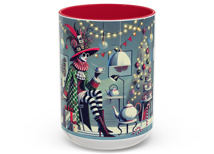 Whimsical Christmas Tea Party Colorful Mugs (11oz, 15oz)