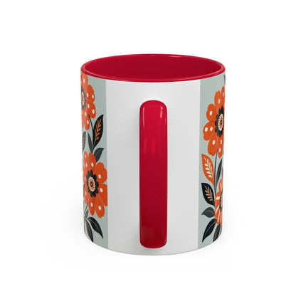 🧳🌼 The Grand Floral Voyage Colorful Mug – Art Deco Travel Elegance