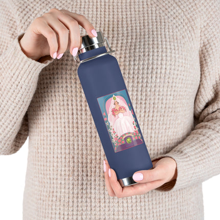 August & Peridot (from the Gem Series) by Sofia Chiostri Copper Vacuum Insulated Bottle, 22oz