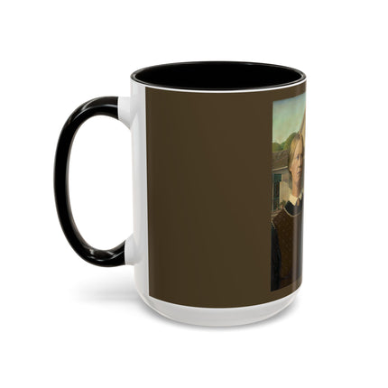 American Gothic by Grant Wood Colorful Mugs (11oz, 15oz)