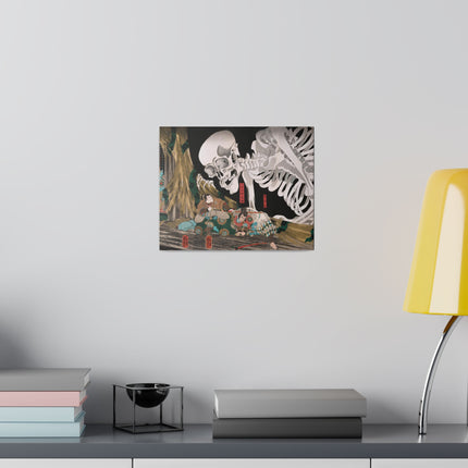Mitsukuni Defying the Skeleton Spectre by Utagawa Kuniyoshi Matte Canvas, Stretched, 0.75"