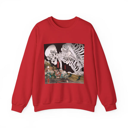 Mitsukuni Defying the Skeleton Spectre by Utagawa Kuniyoshi Heavy Blend™ Crewneck Sweatshirt