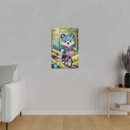 Furry Cyclist Matte Canvas, Stretched, 0.75"