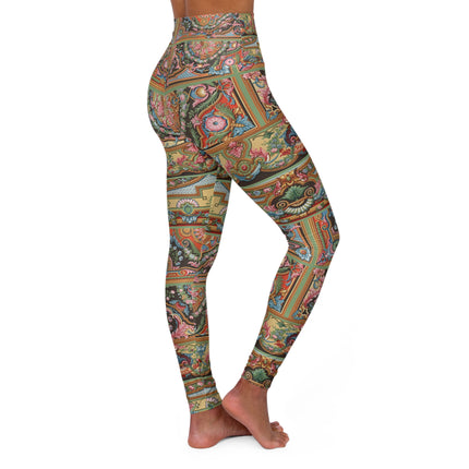 L'Ornement Polychrome by Albert Racine High Waisted Yoga Leggings (AOP)