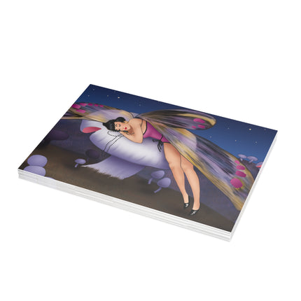 Slumbering Fairy on the Mushroom Postcard Bundles (envelopes included)