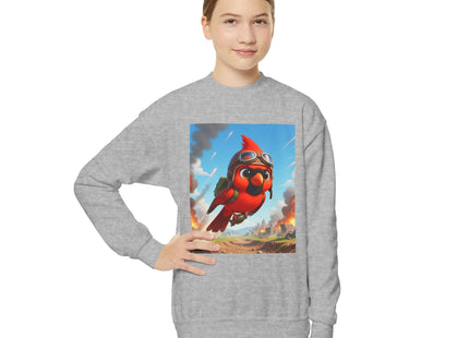 Cardinal Dive Bomber Youth Crewneck Sweatshirt
